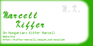 marcell kiffer business card